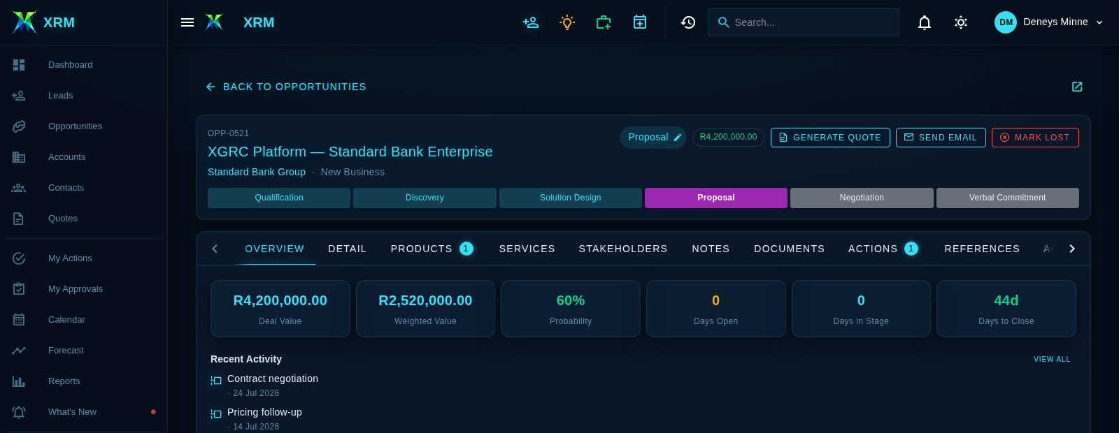 Everything about a deal, in one place