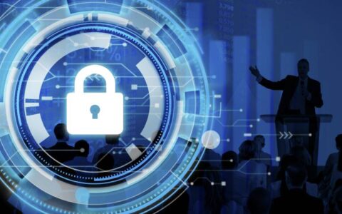 a graphic of a lock symbolising cybersecurity