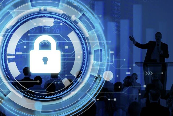 a graphic of a lock symbolising cybersecurity